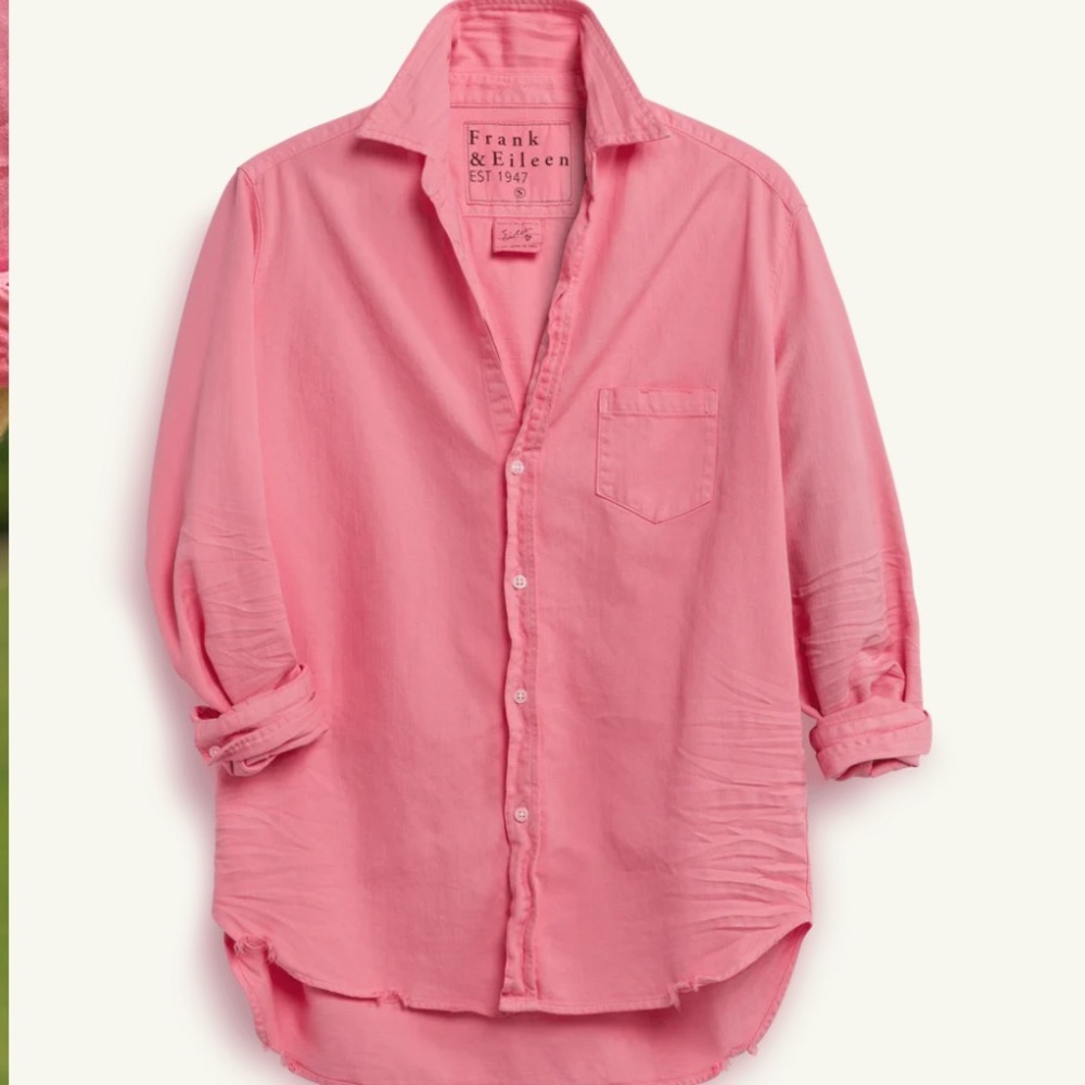 Frank & Eileen Eileen style Relaxed, Distressed Button-Up shirt, NEW, XS